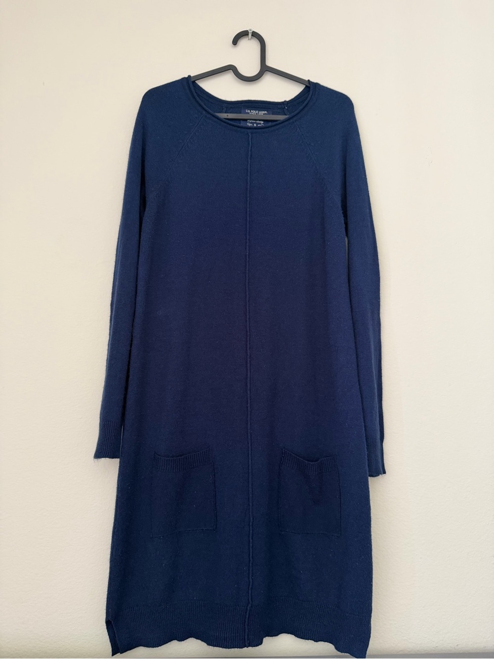 U.S. Polo Assn. Navy Long Sleeve Knit Pocket Dress